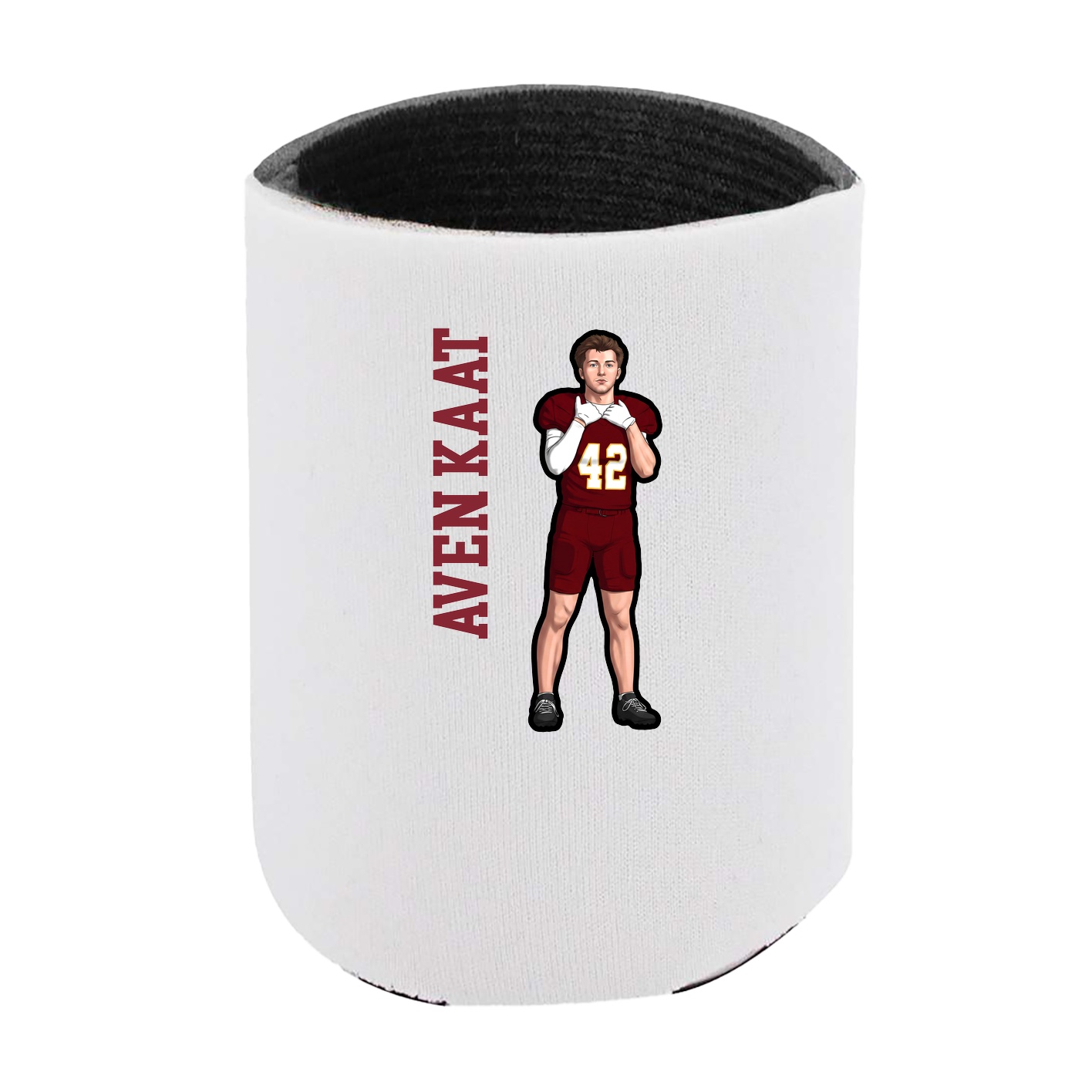 Can Holder — Name Vertical in White