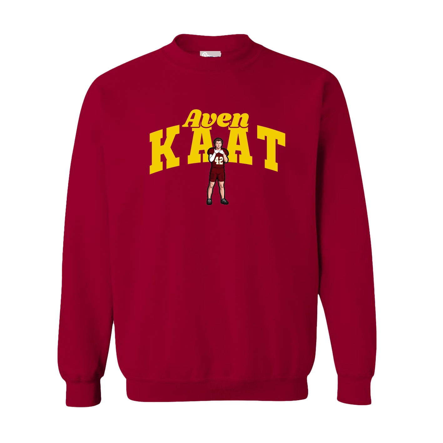 Fleece Crew — Signature Arch in Cardinal