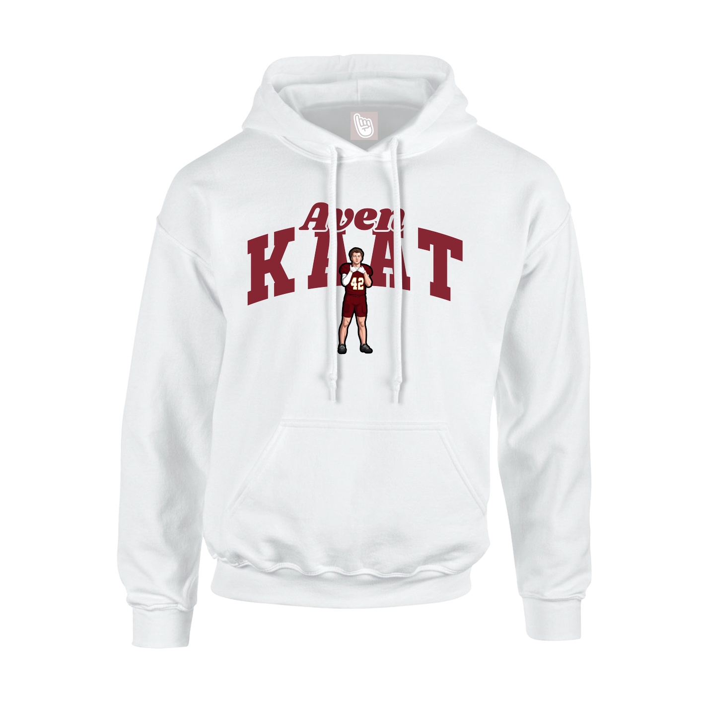Youth Hoodie — Signature Arch in White
