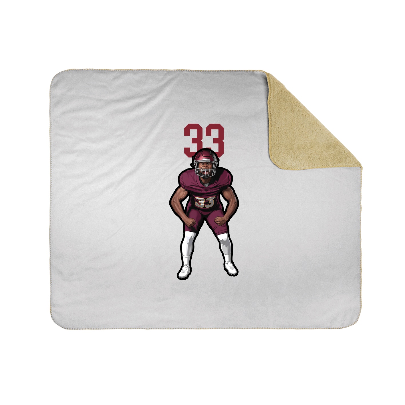 Throw Blanket — Number Top in White