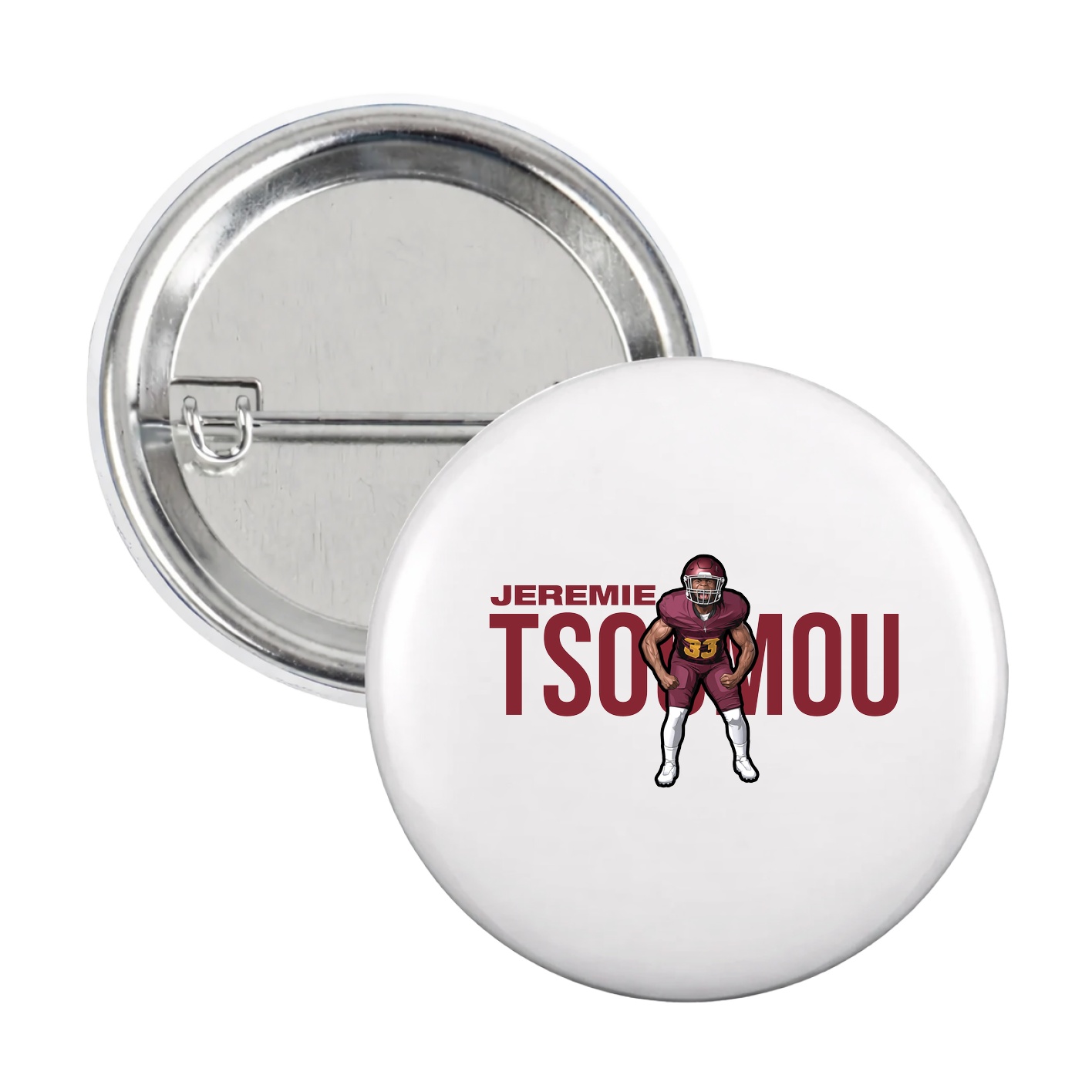 Game Day Button — Player Name in White