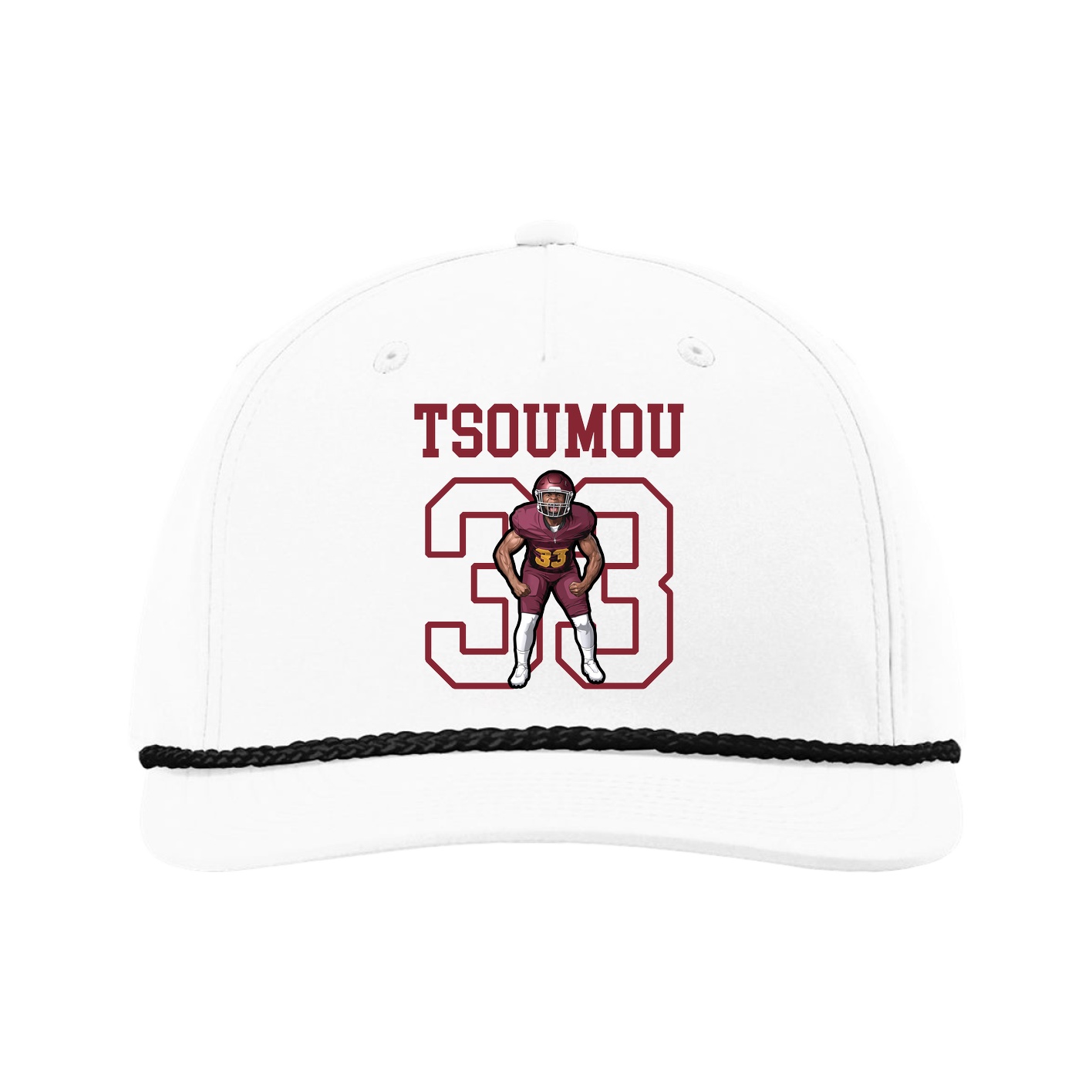 Five-Panel Classic Rope Cap — Shirsey in White