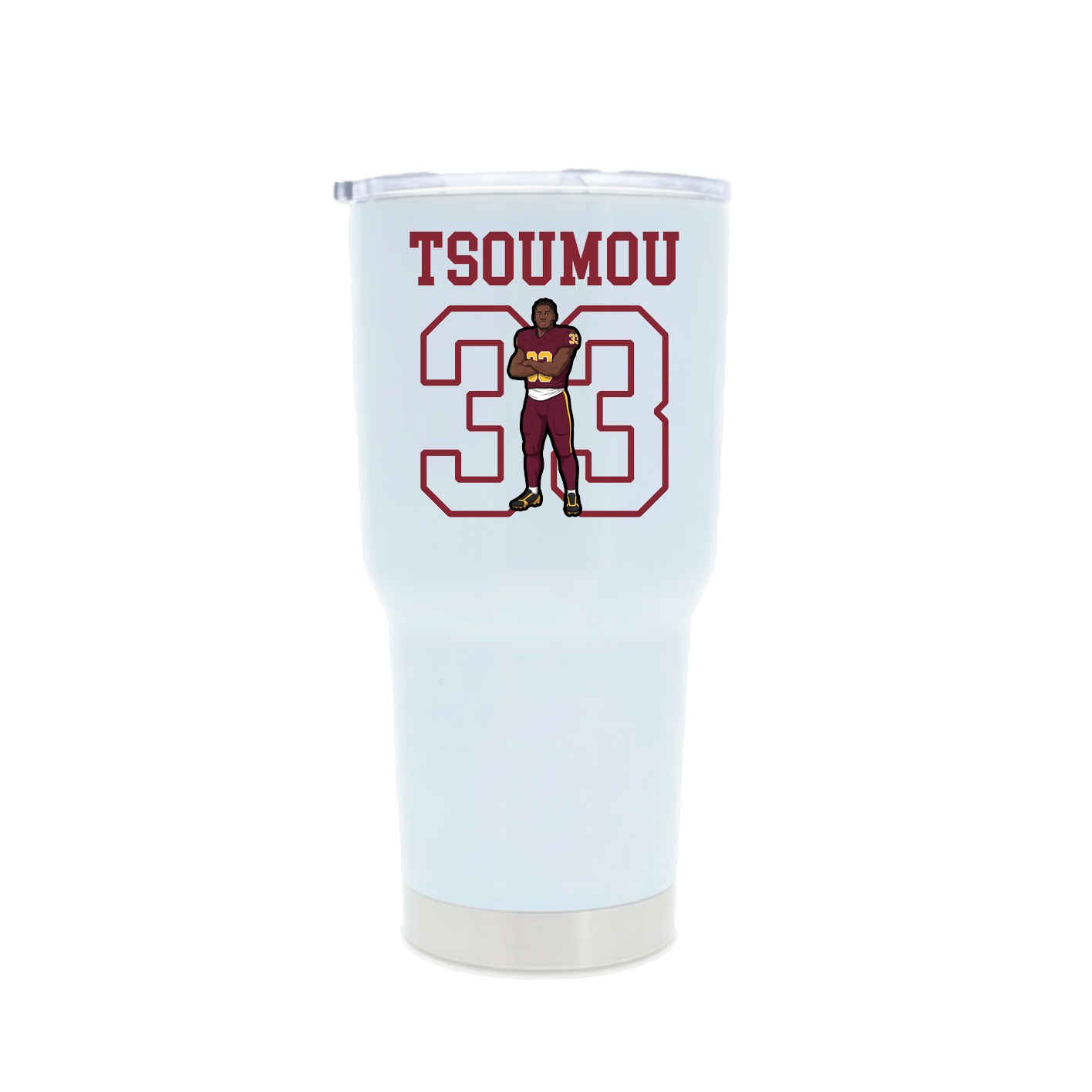 30oz Stainless Steel Tumbler — Shirsey in White