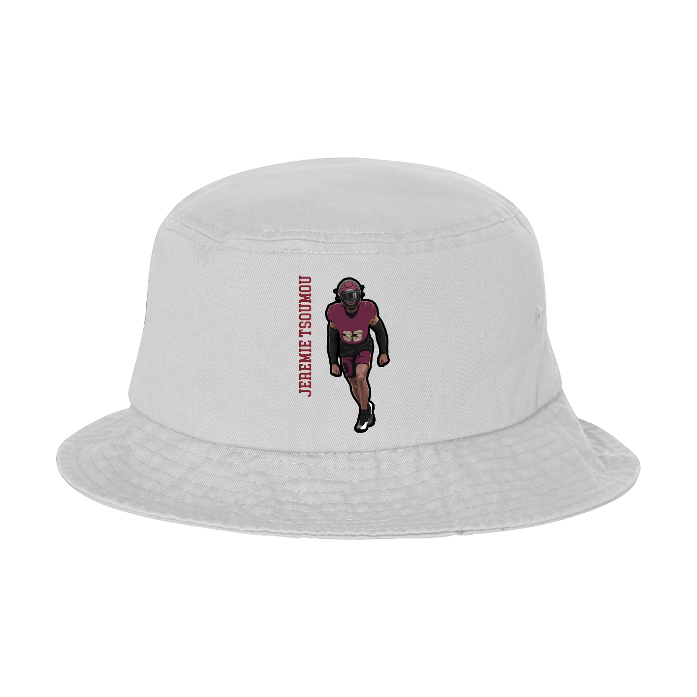 Bucket Cap — Name Vertical in White