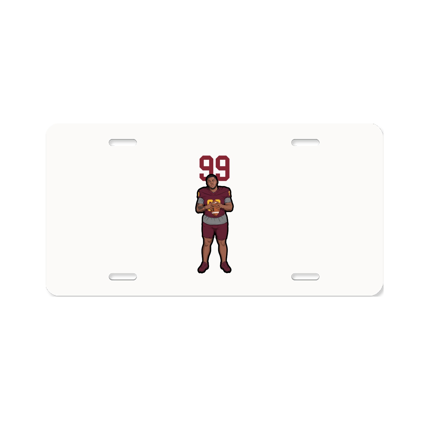 License Plate — Number Top in Classic