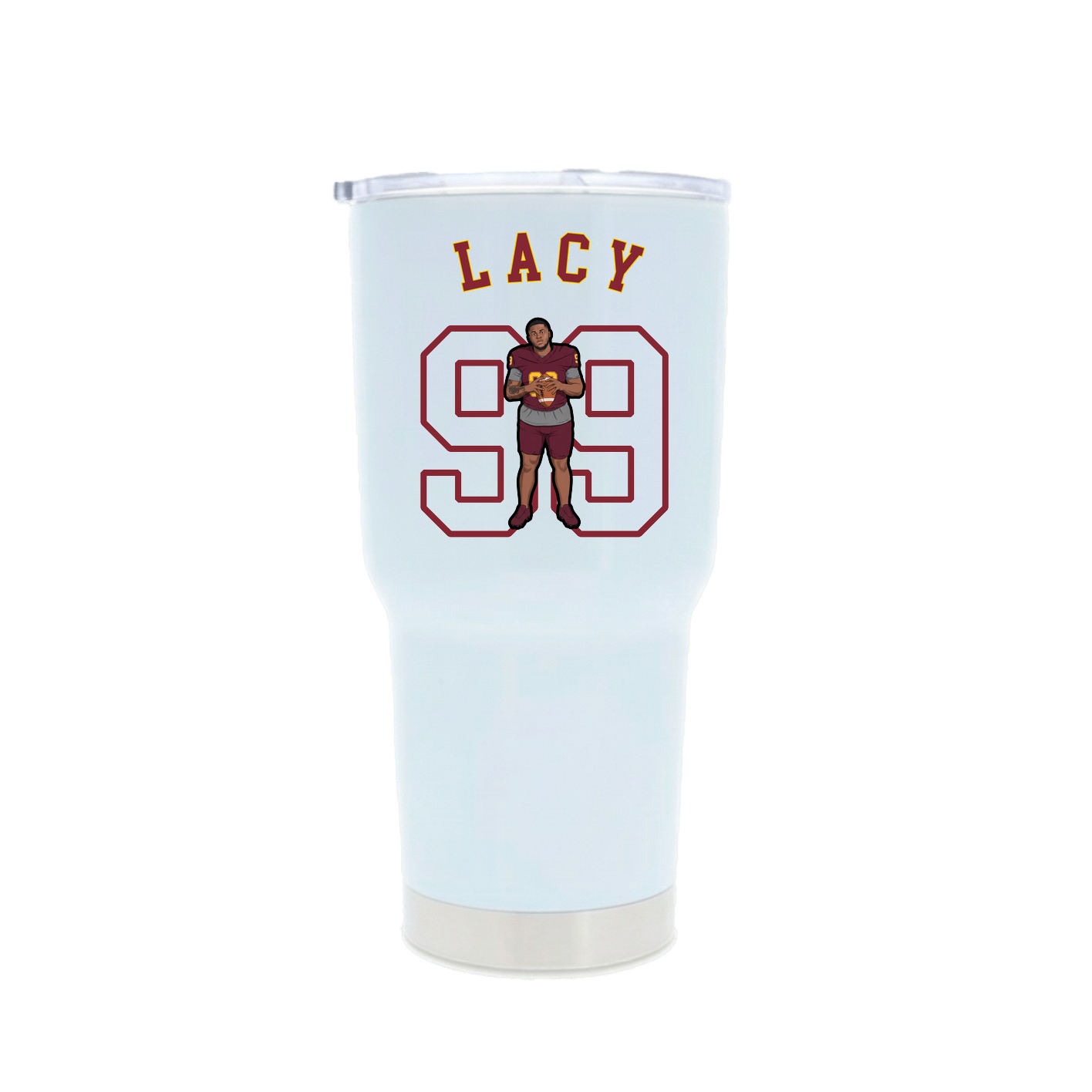 30oz Stainless Steel Tumbler — Shirsey Arch in White