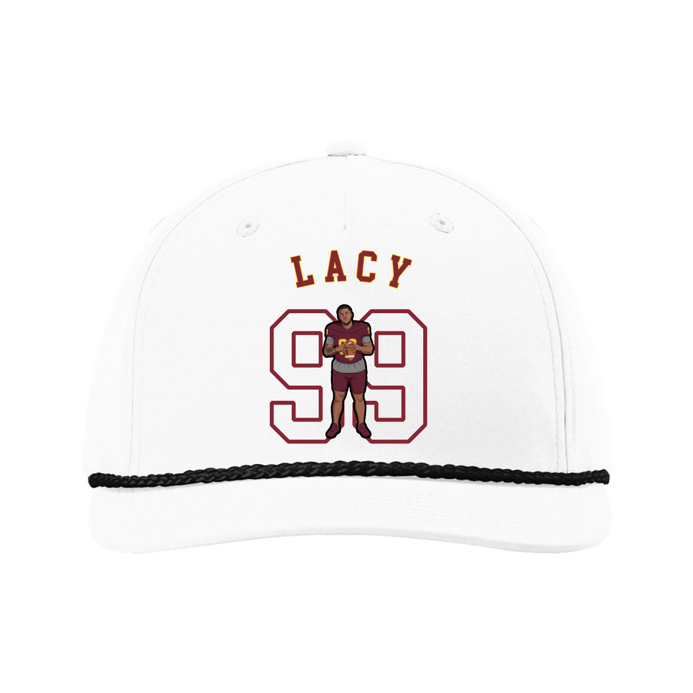 Five-Panel Classic Rope Cap — Shirsey Arch in White