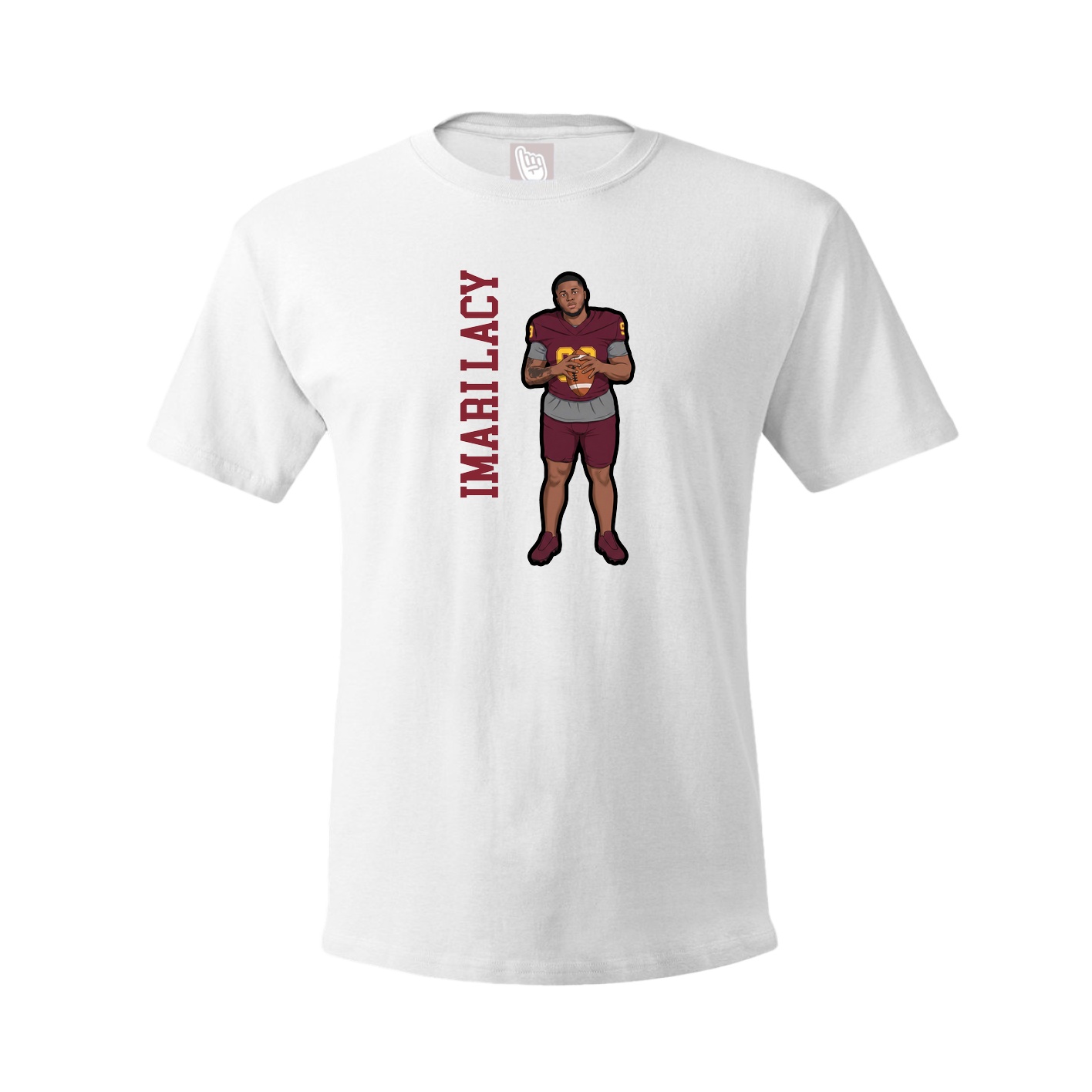 Tee — Name Vertical in White