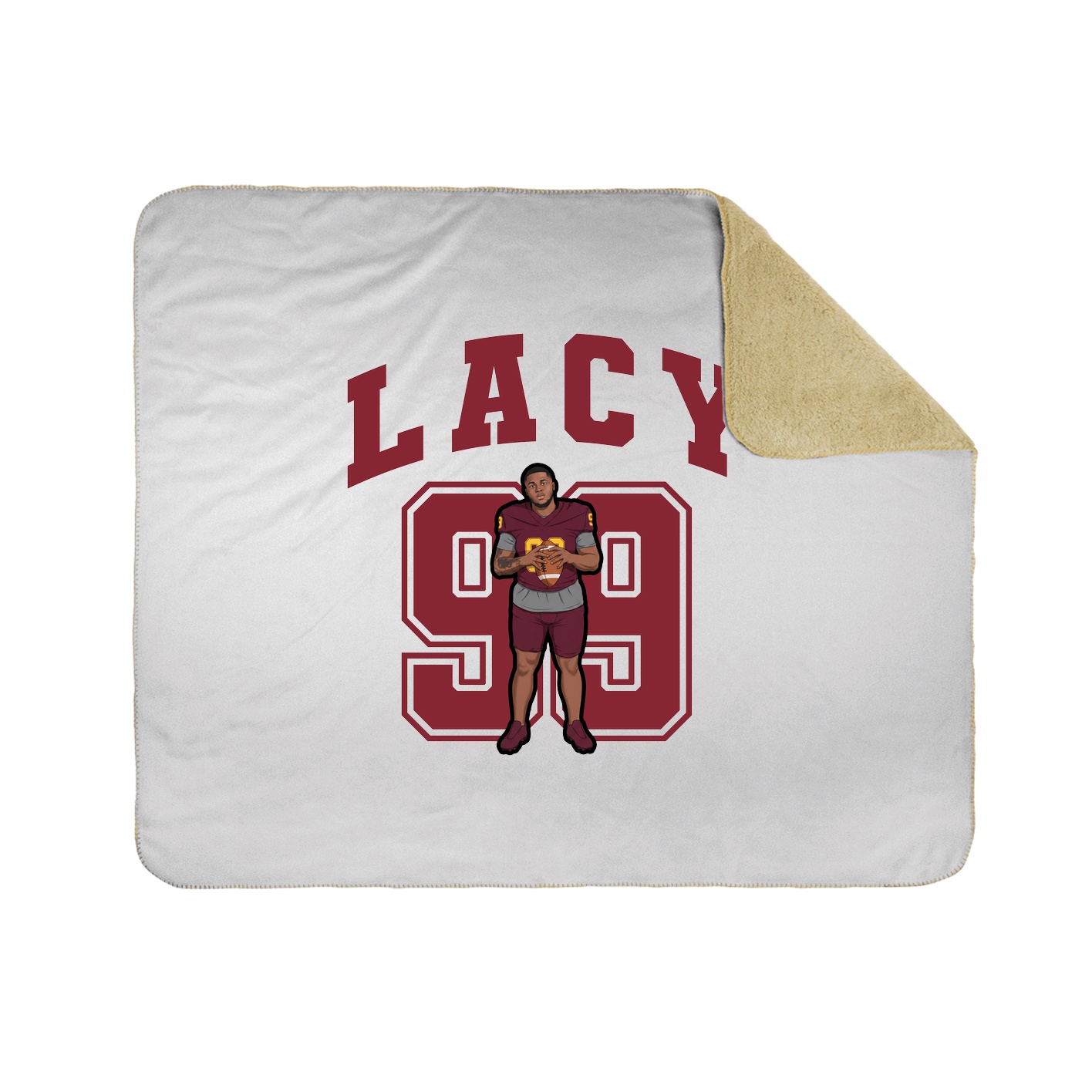 Throw Blanket — Number in White