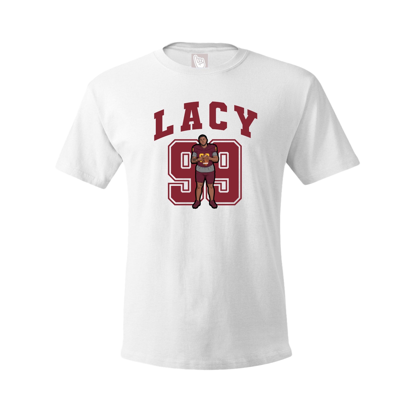 Youth Tee — Number in White