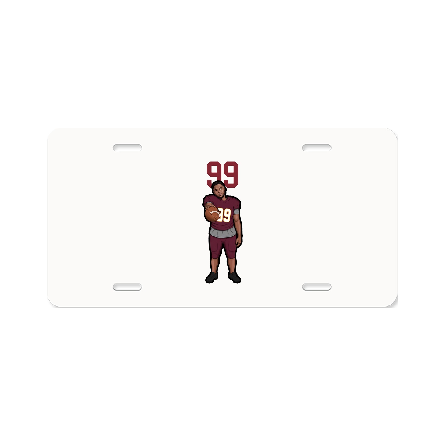 License Plate — Number Top in Classic