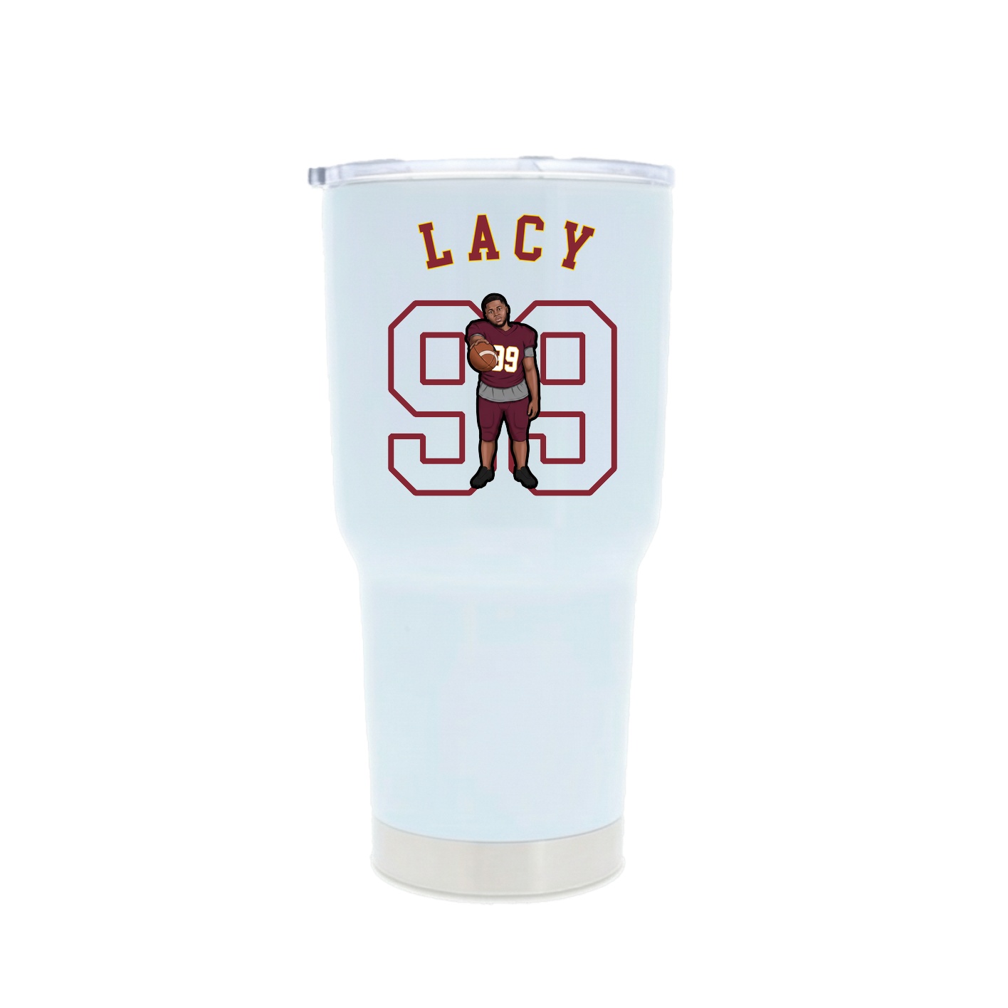 30oz Stainless Steel Tumbler — Shirsey Arch in White