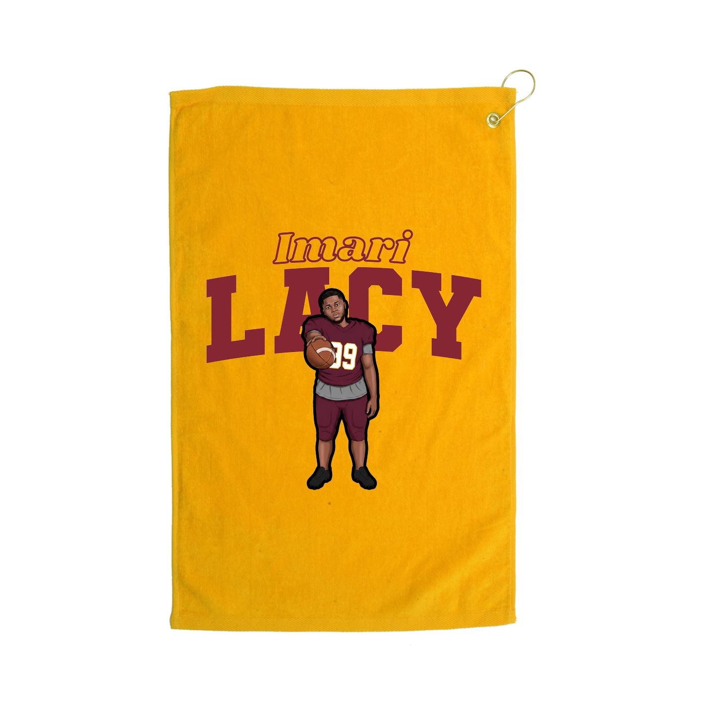 Golf Towel — Name Arch in Gold