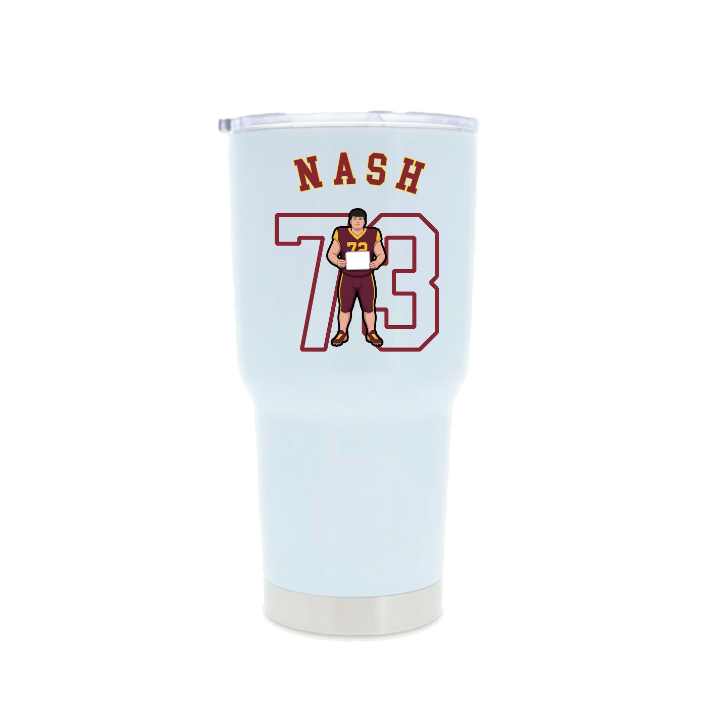 30oz Stainless Steel Tumbler — Shirsey Arch in White