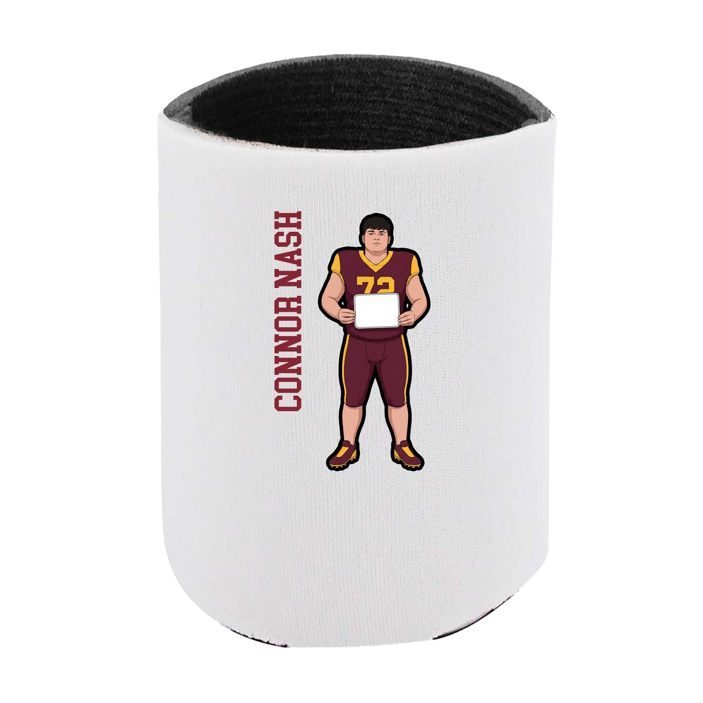 Can Holder — Name Vertical in White