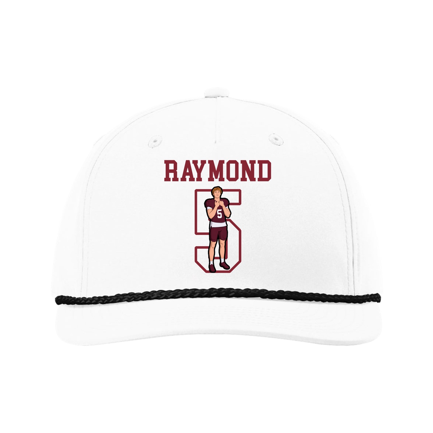 Five-Panel Classic Rope Cap — Shirsey in White
