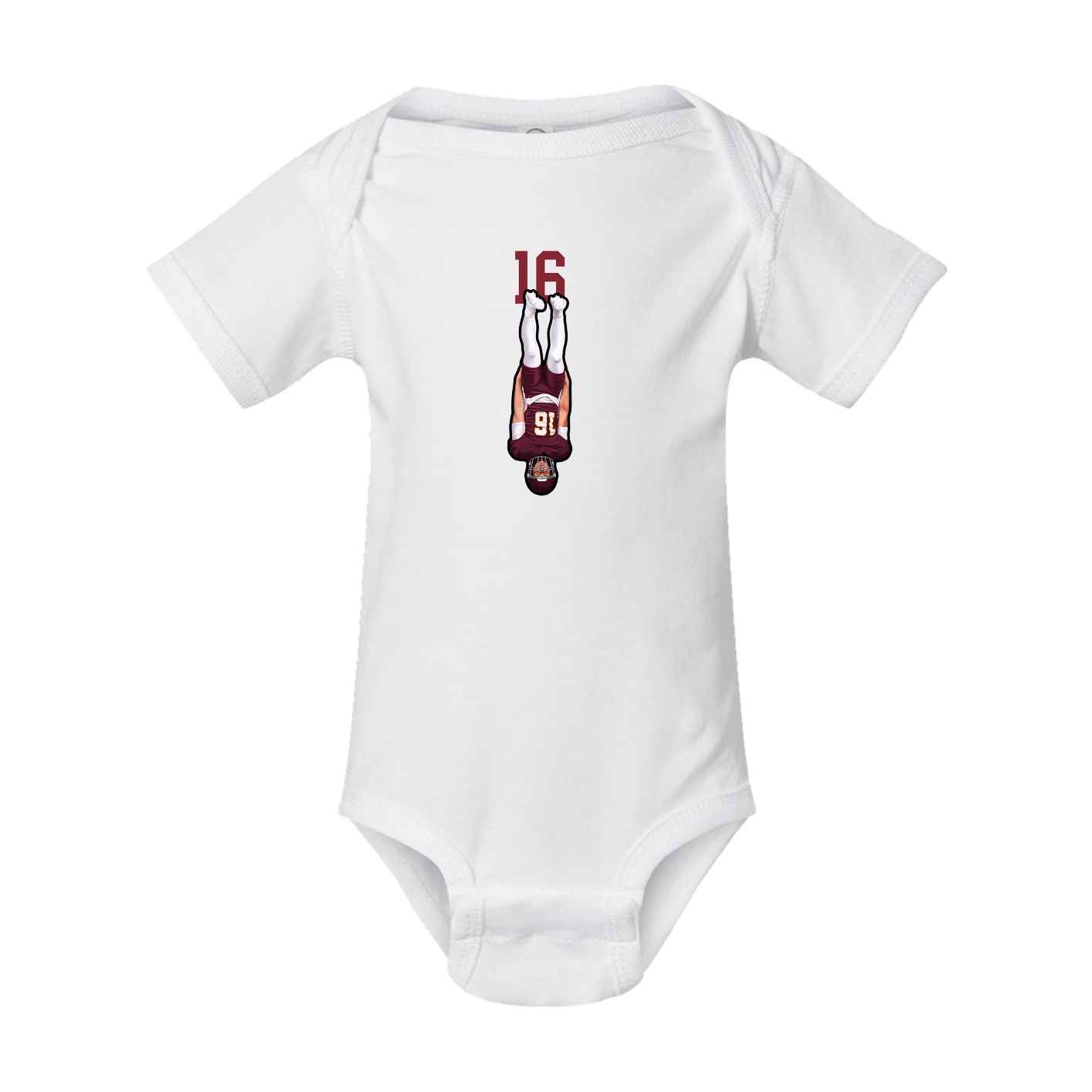 Baby Onesie — Number Top in White