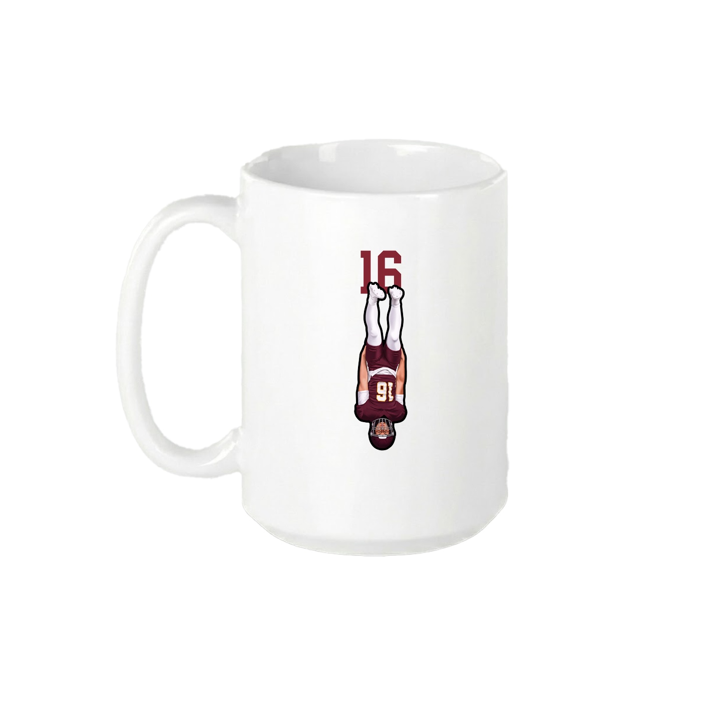 15oz Coffee Mug — Number Top in White