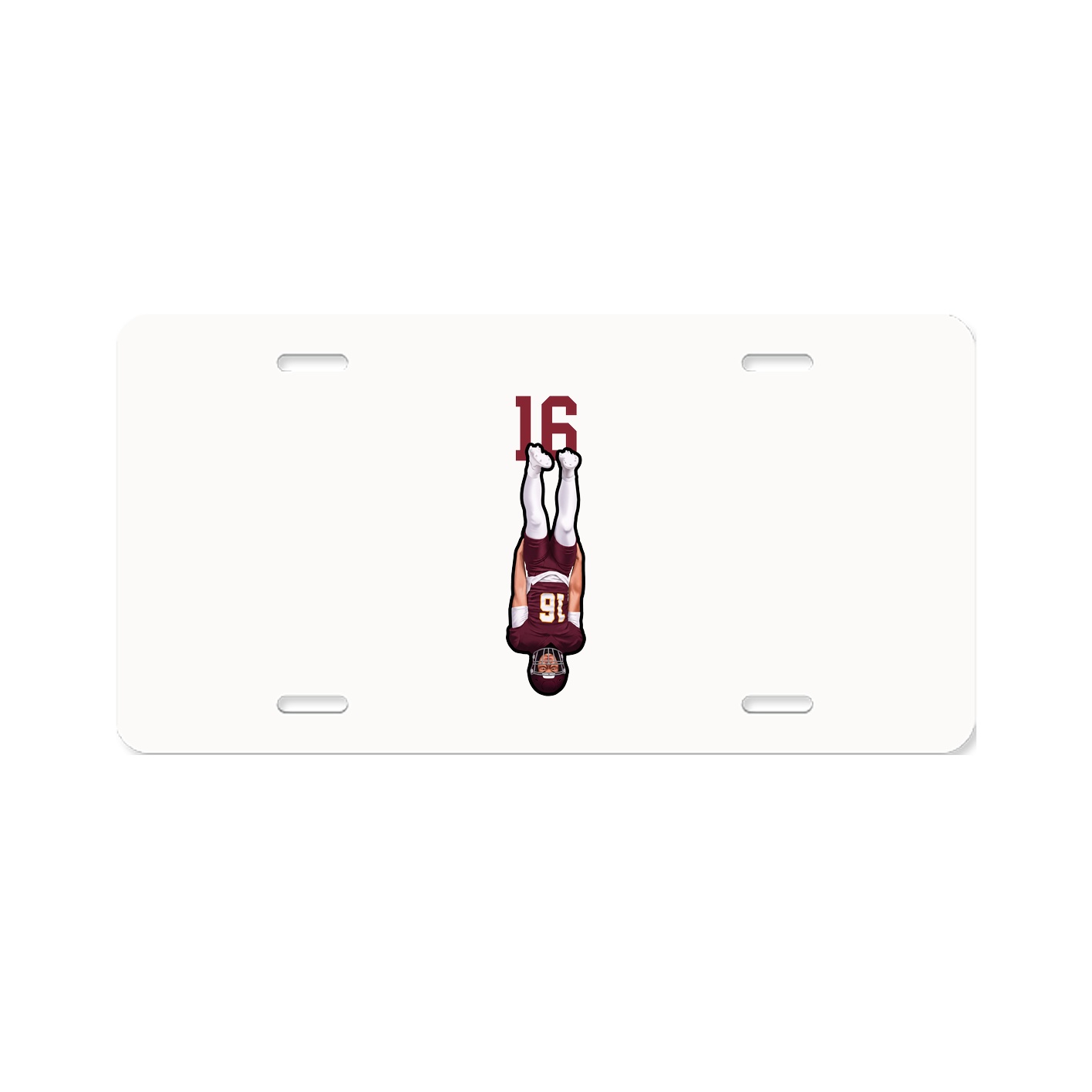 License Plate — Number Top in Classic