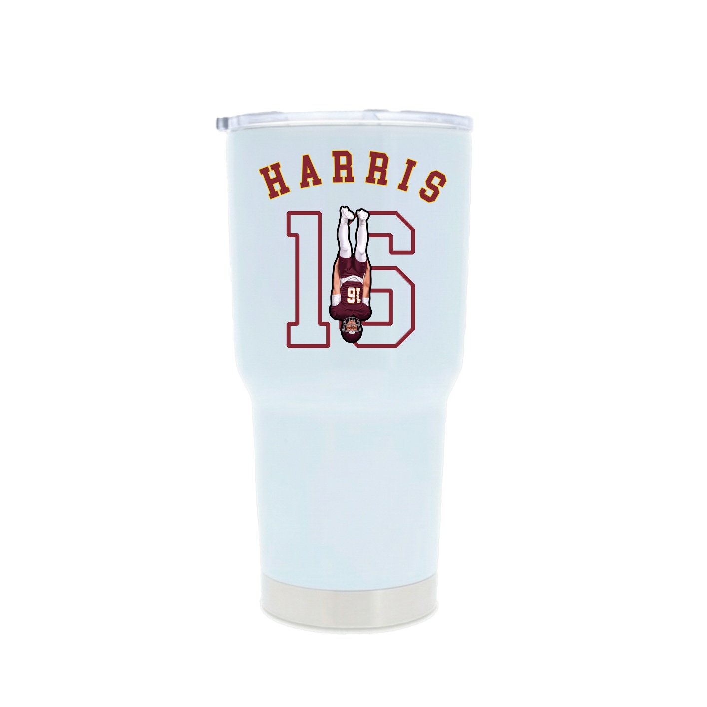 30oz Stainless Steel Tumbler — Shirsey Arch in White