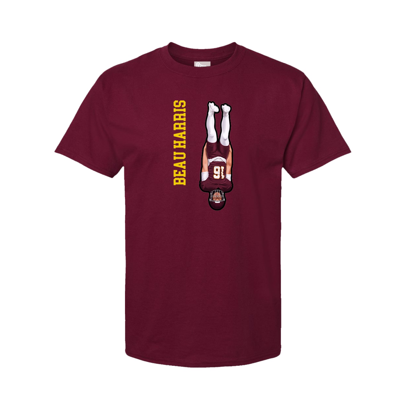 Tee — Name Vertical in Cardinal