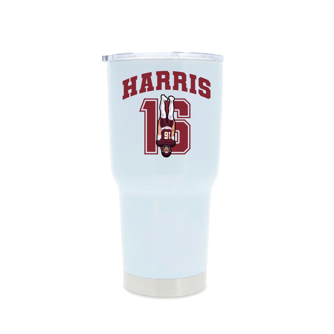 30oz Stainless Steel Tumbler — Number in White