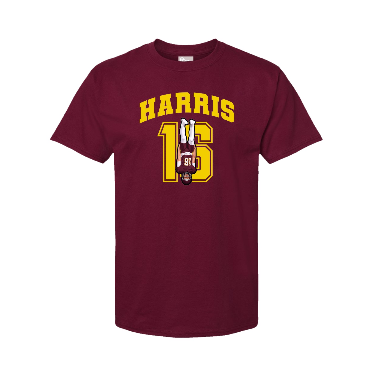 Youth Tee — Number in Cardinal