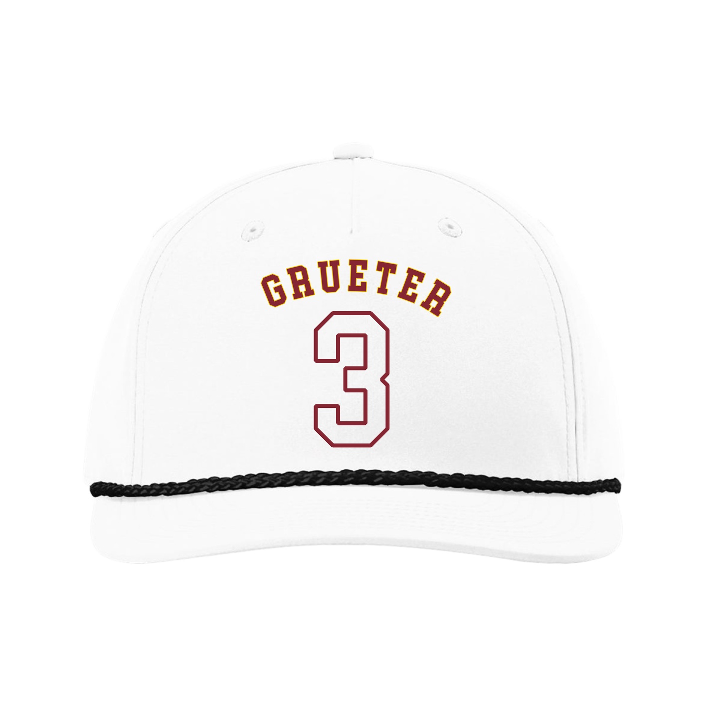 Five-Panel Classic Rope Cap — Shirsey Arch in White