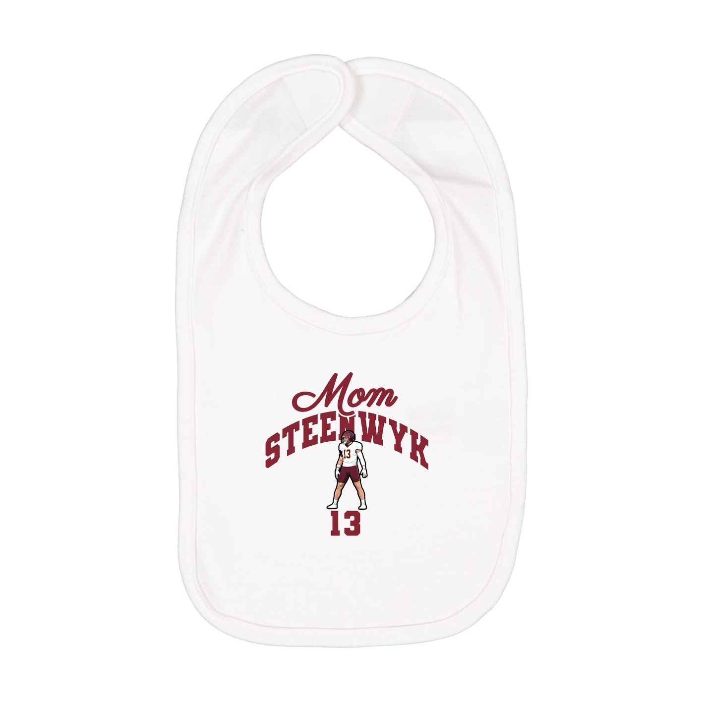 Infant Bib — Mothers Day Arch in White