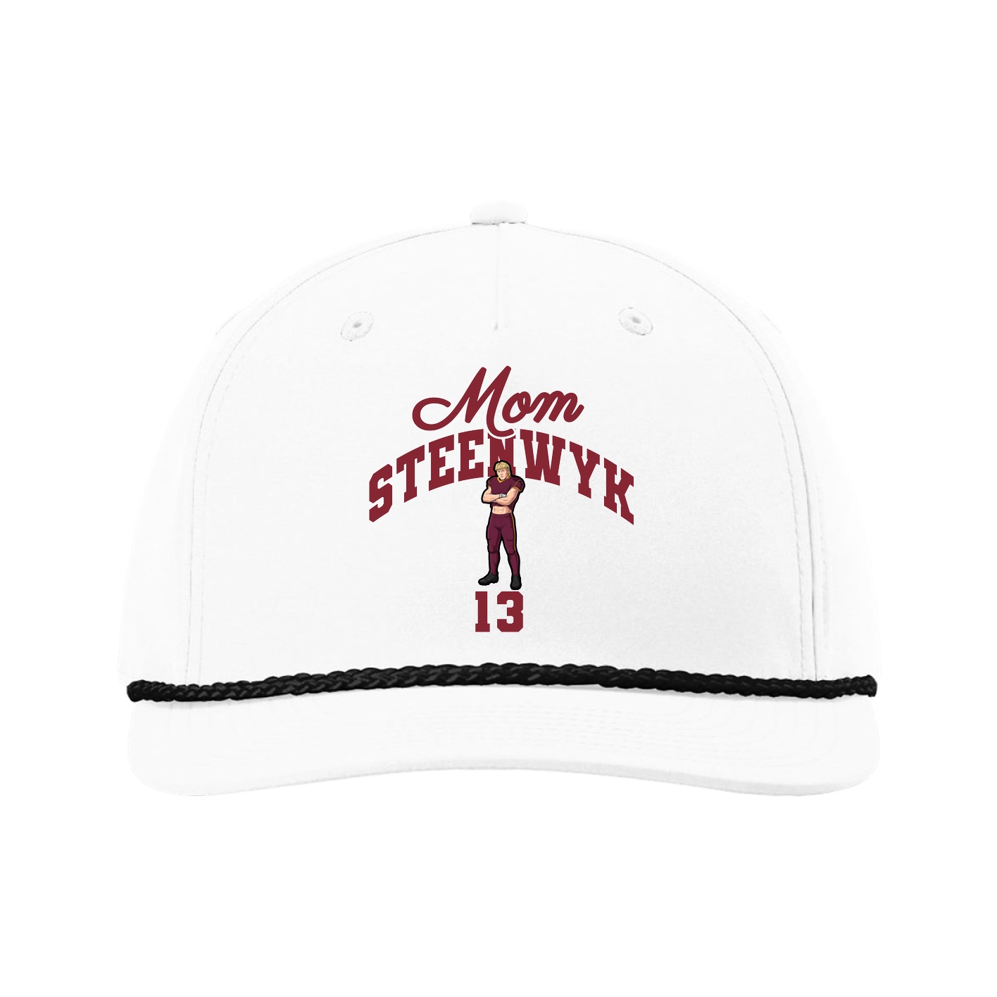 Five-Panel Classic Rope Cap — Mothers Day Arch in White