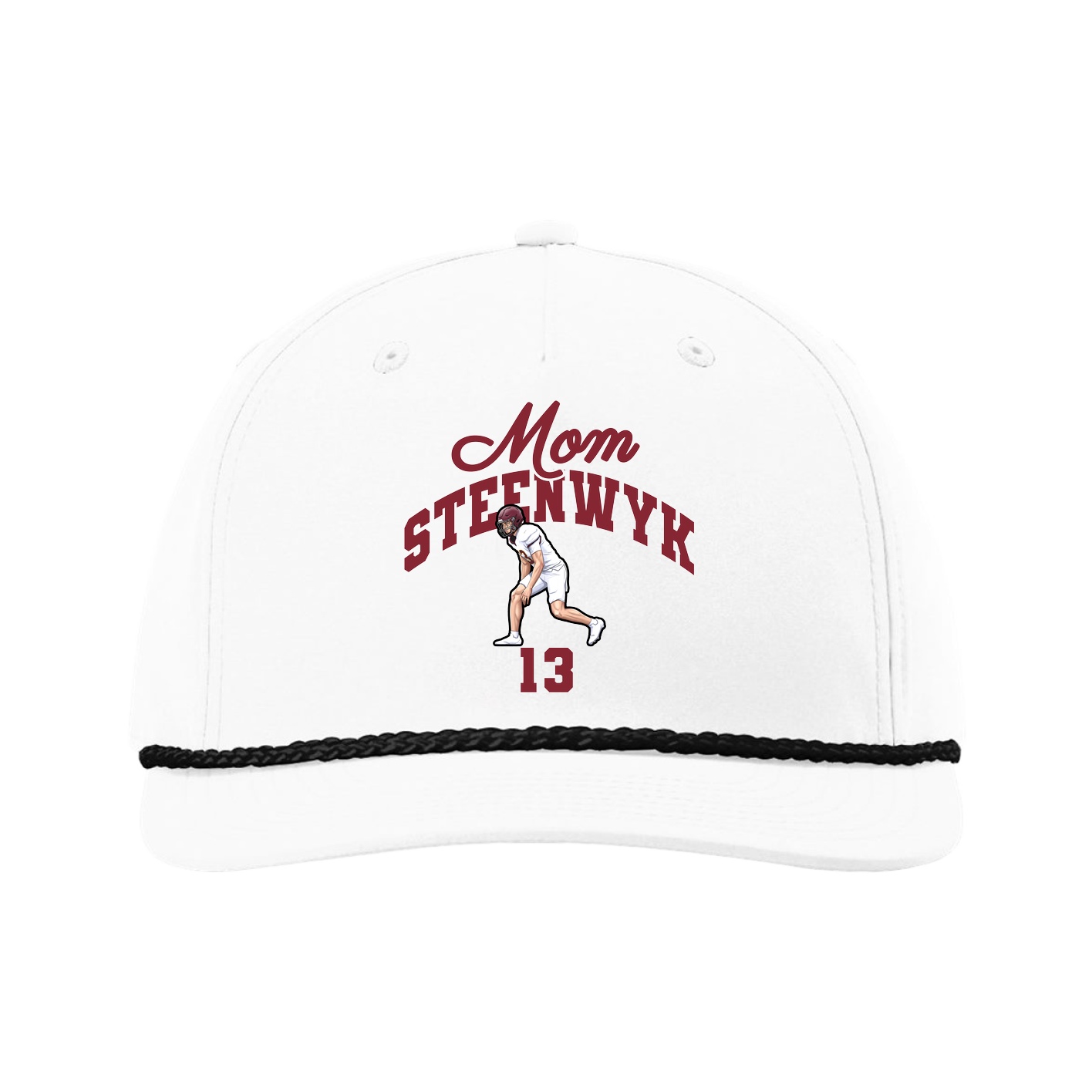 Five-Panel Classic Rope Cap — Mothers Day Arch in White