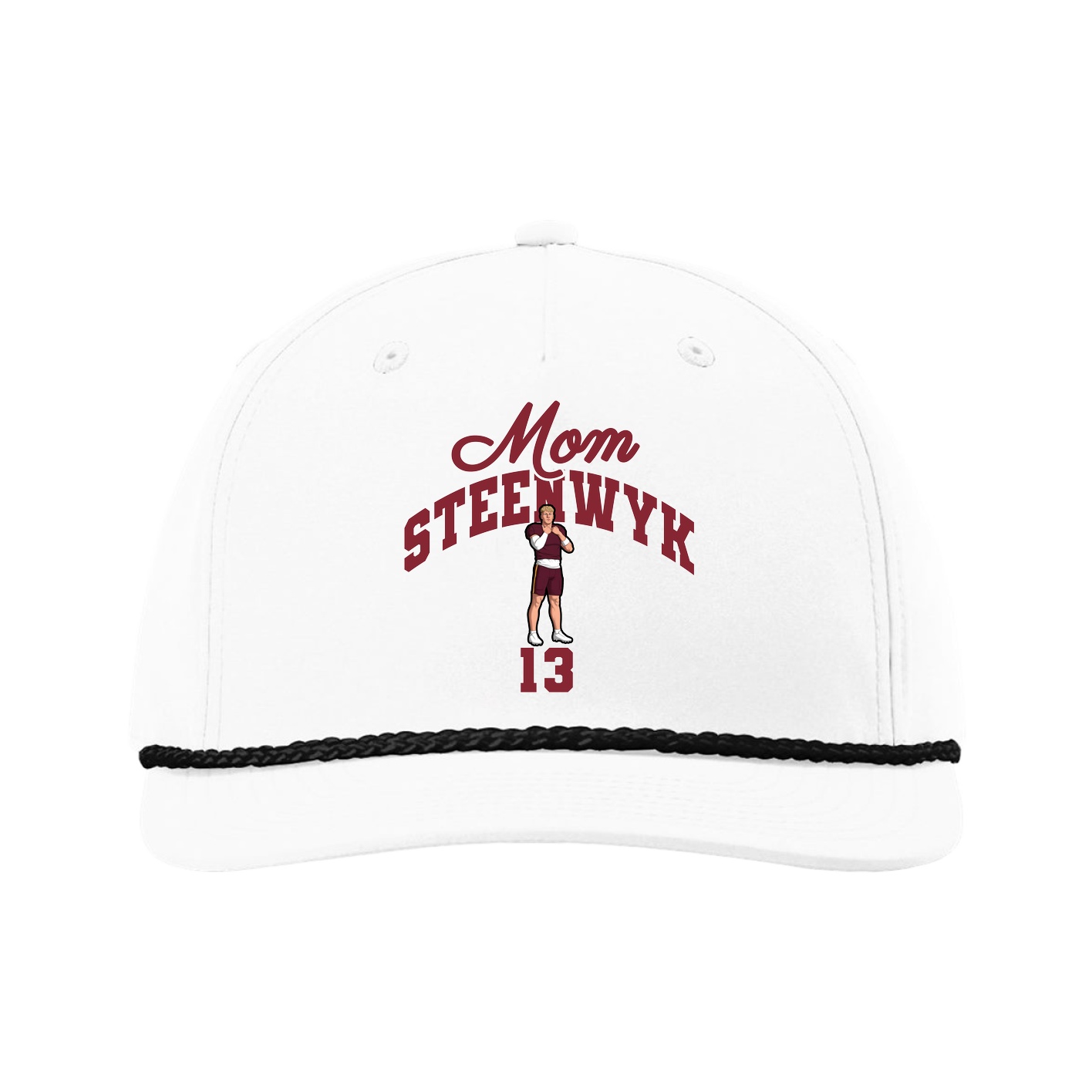 Five-Panel Classic Rope Cap — Mothers Day Arch in White