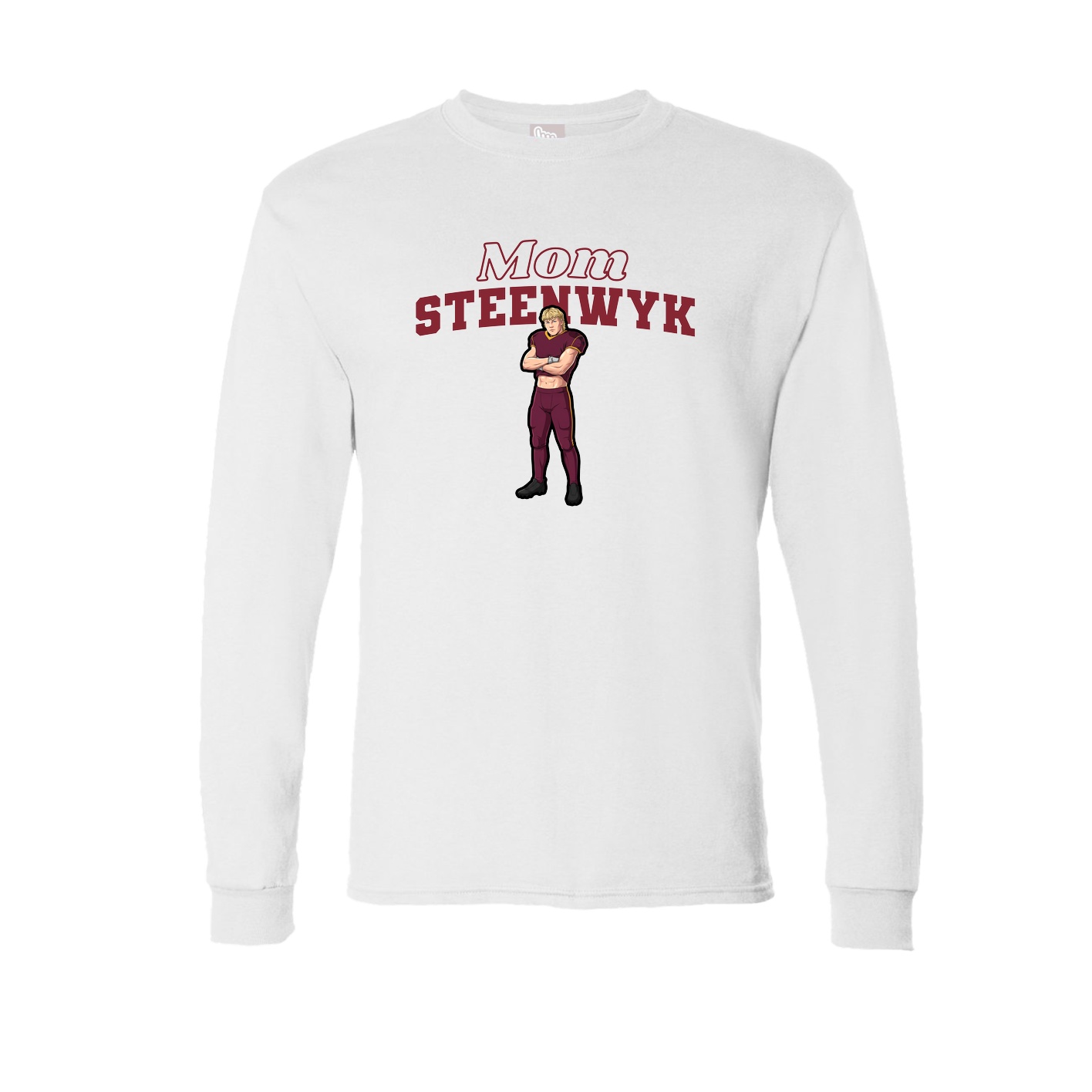 Long Sleeve Tee — Mothers Day Block in White