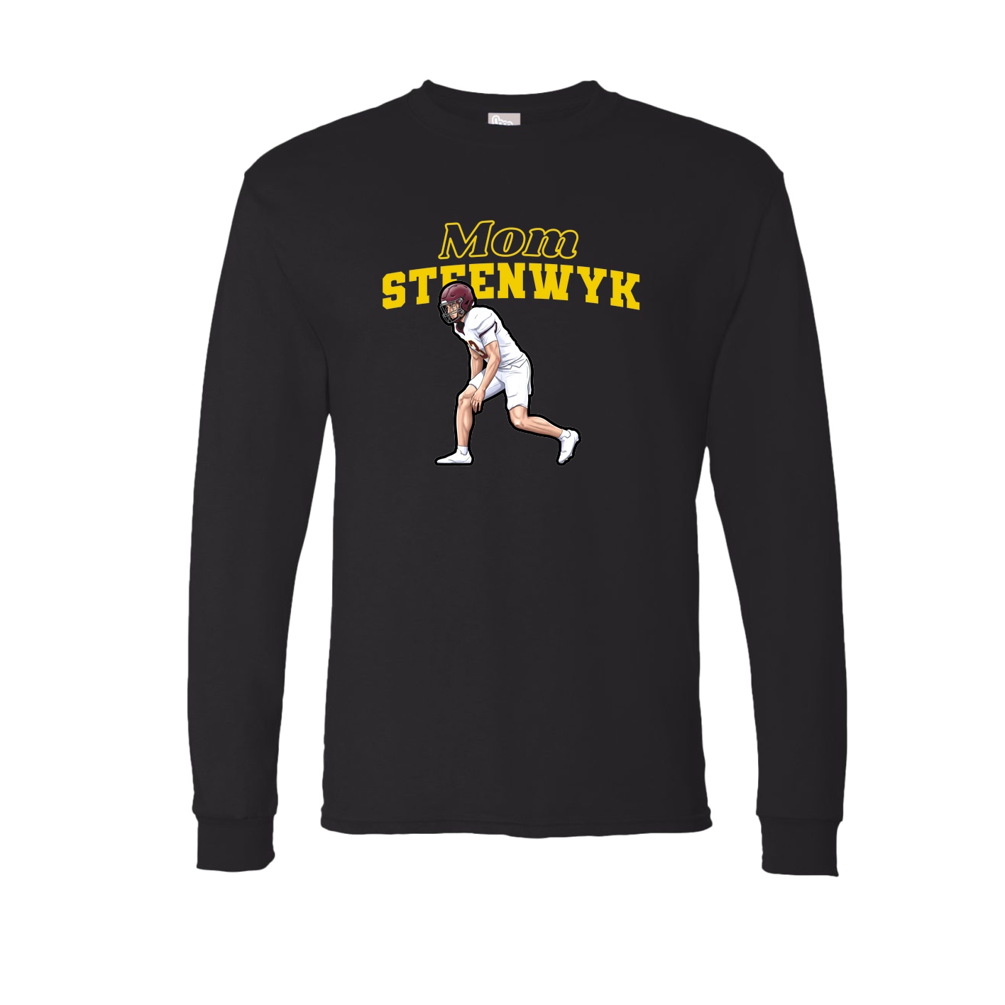 Long Sleeve Tee — Mothers Day Block in Black