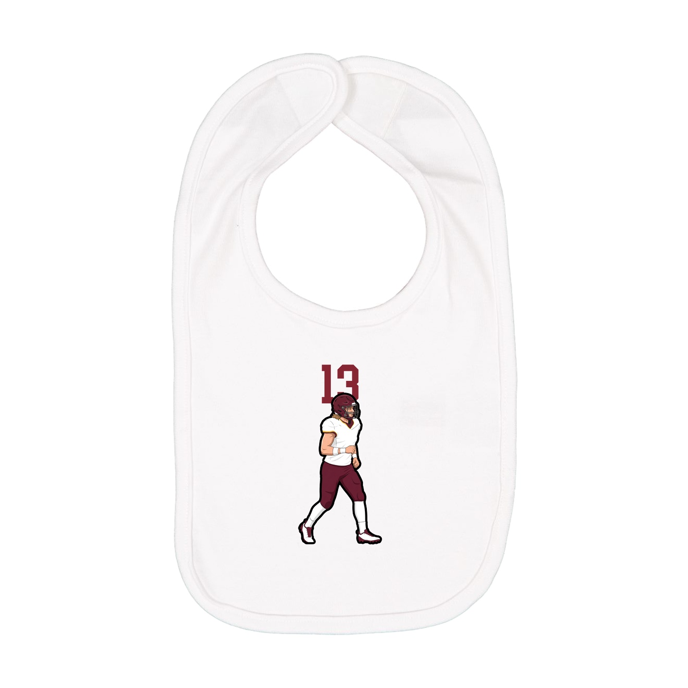 Infant Bib — Number Top in White