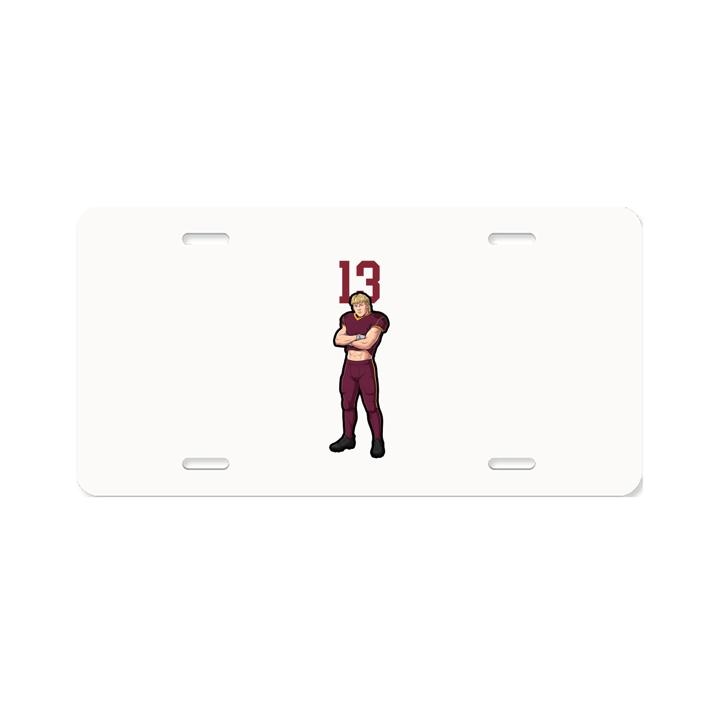 License Plate — Number Top in Classic