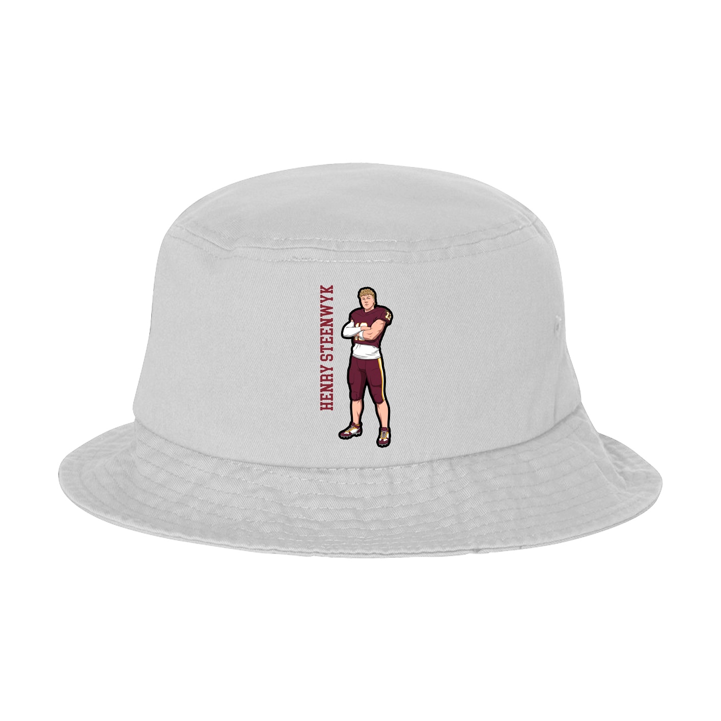 Bucket Cap — Name Vertical in White