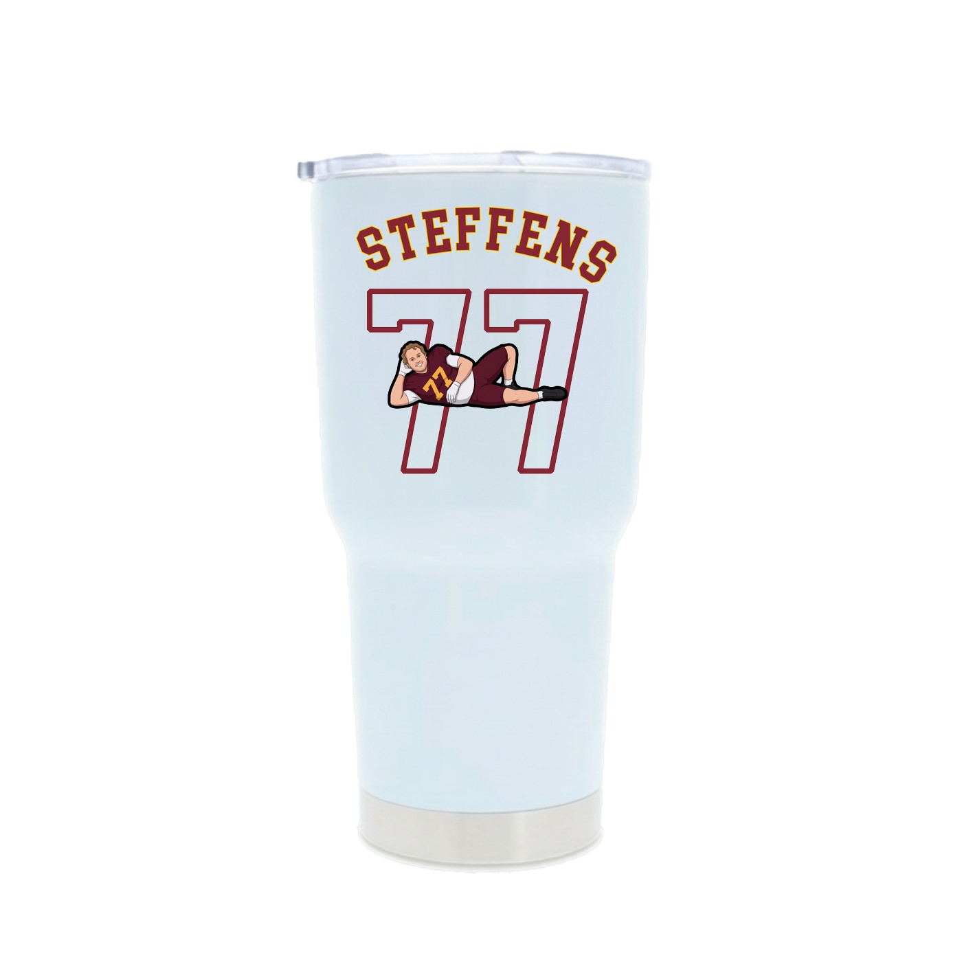 30oz Stainless Steel Tumbler — Shirsey Arch in White