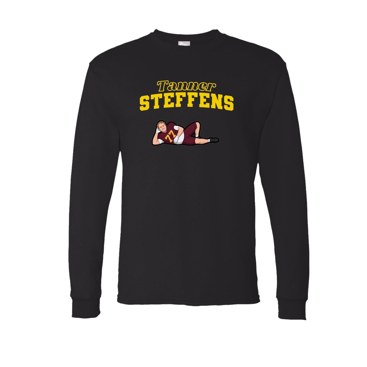 Long Sleeve Tee — Name Arch in Black