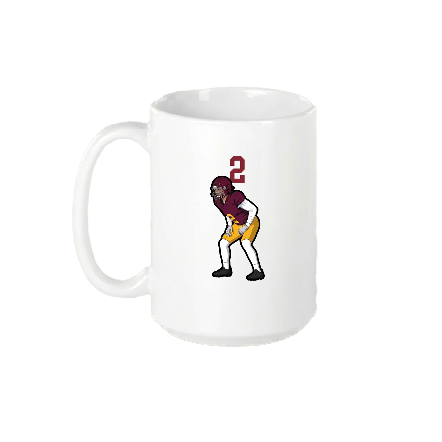 15oz Coffee Mug — Number Top in White
