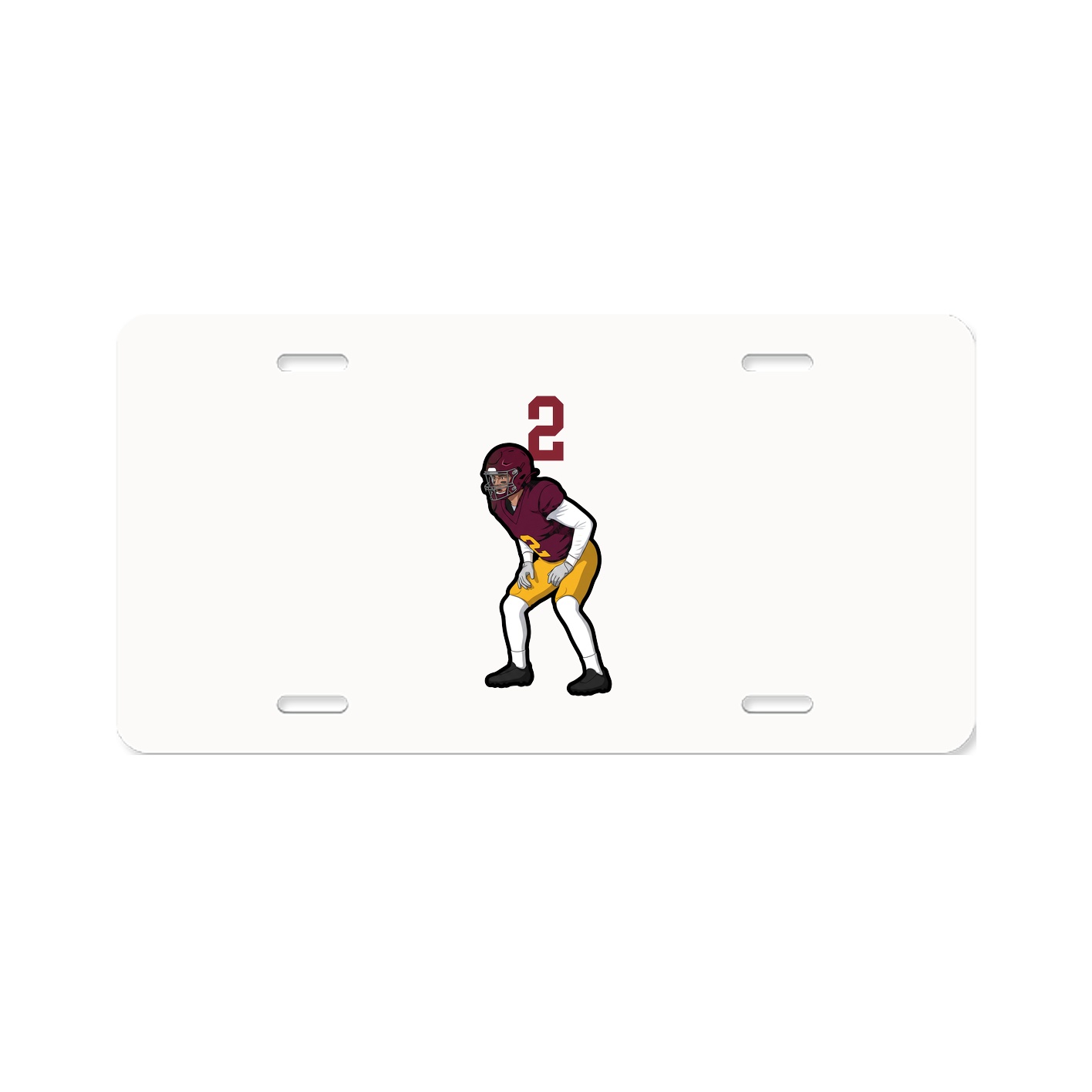 License Plate — Number Top in Classic