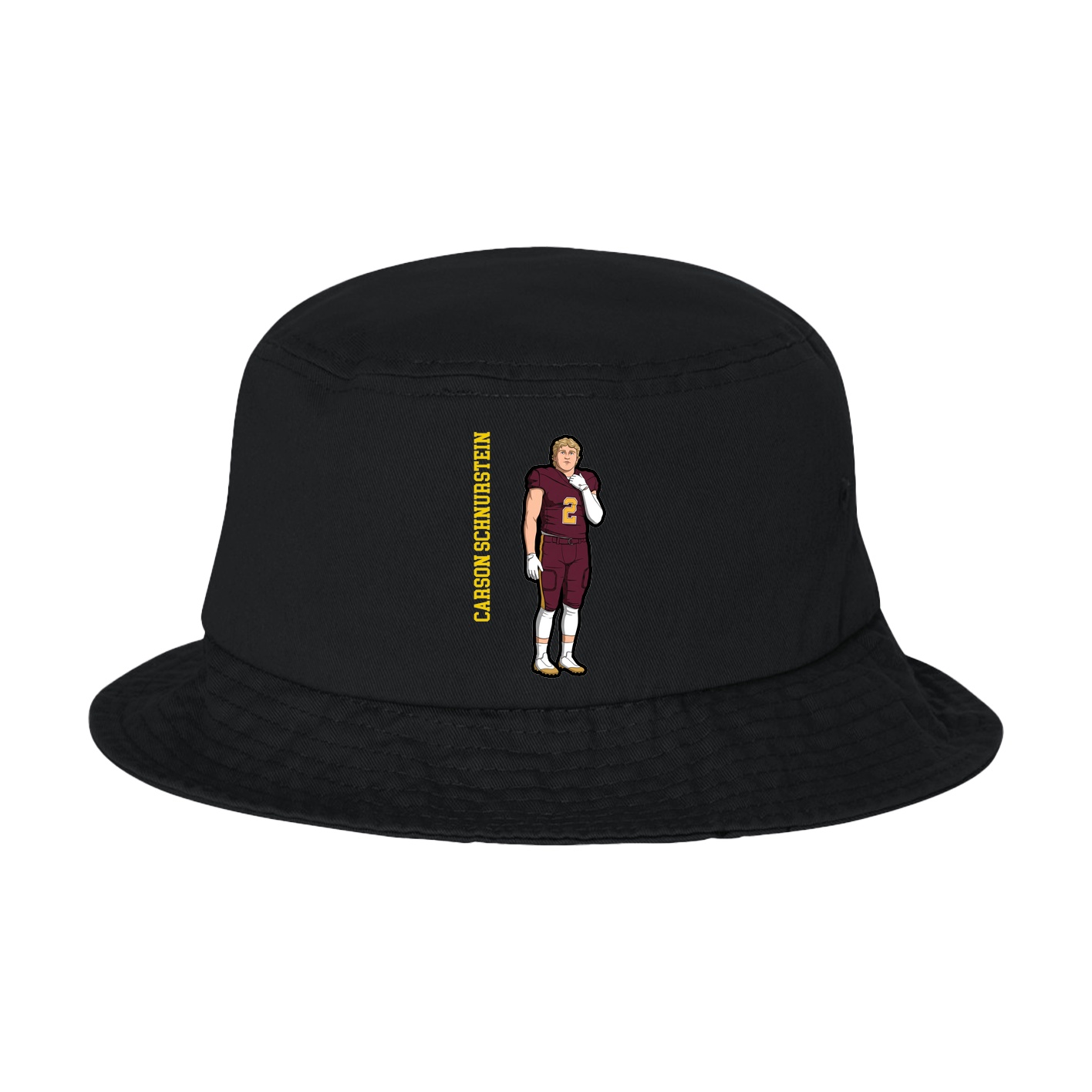 Bucket Cap — Name Vertical in Black