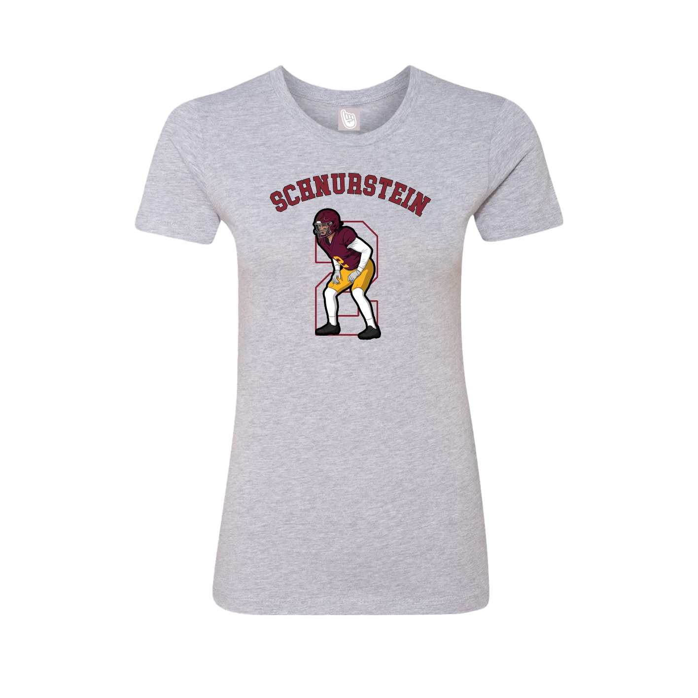 Fitted Women's Tee — Shirsey Arch in Grey