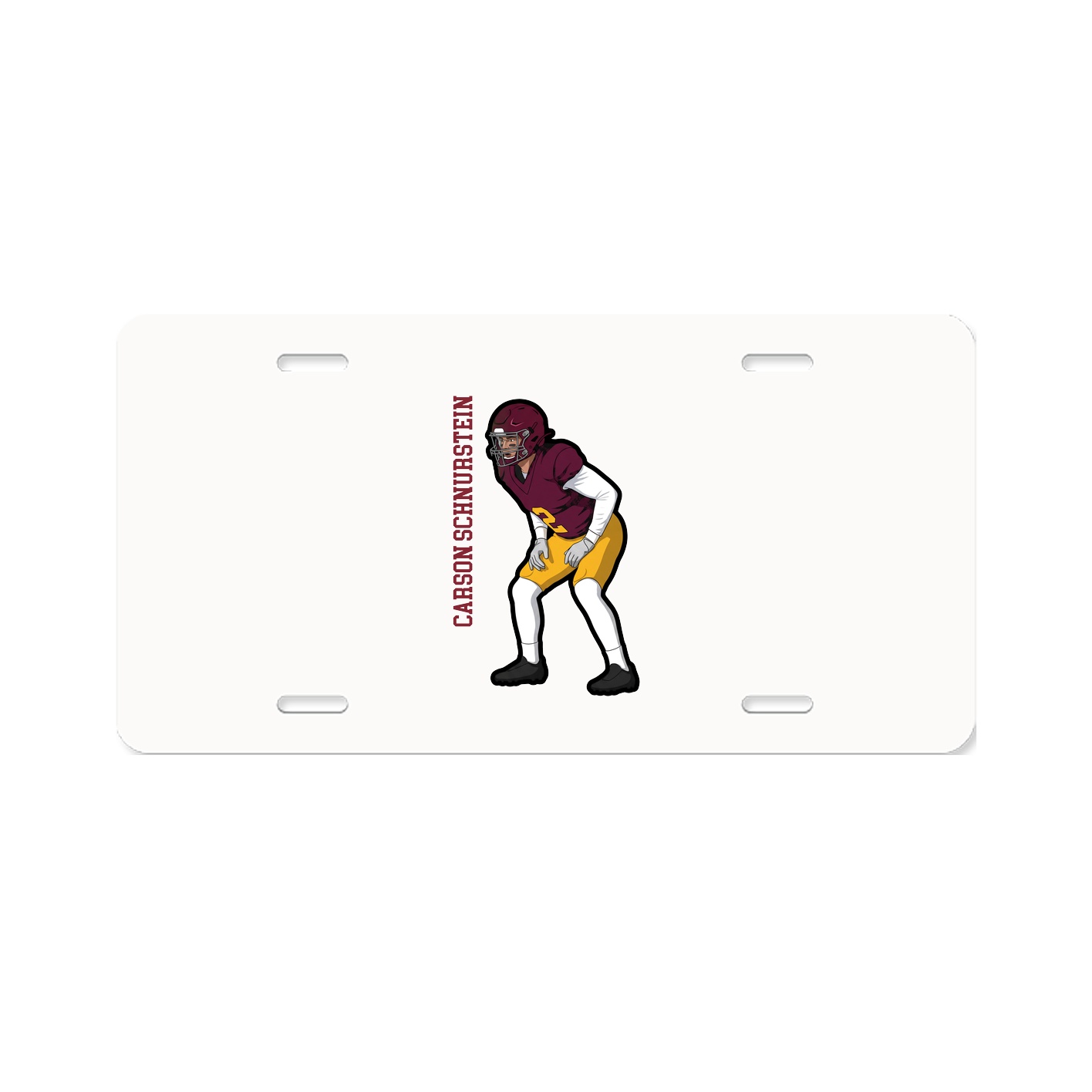 License Plate — Name Vertical in Classic