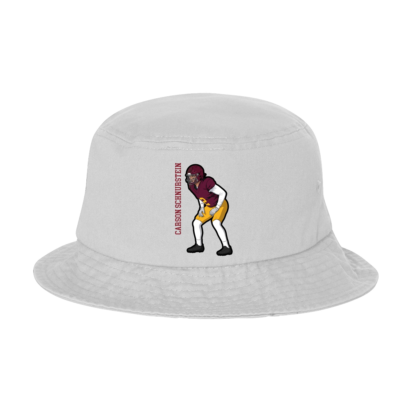 Bucket Cap — Name Vertical in White