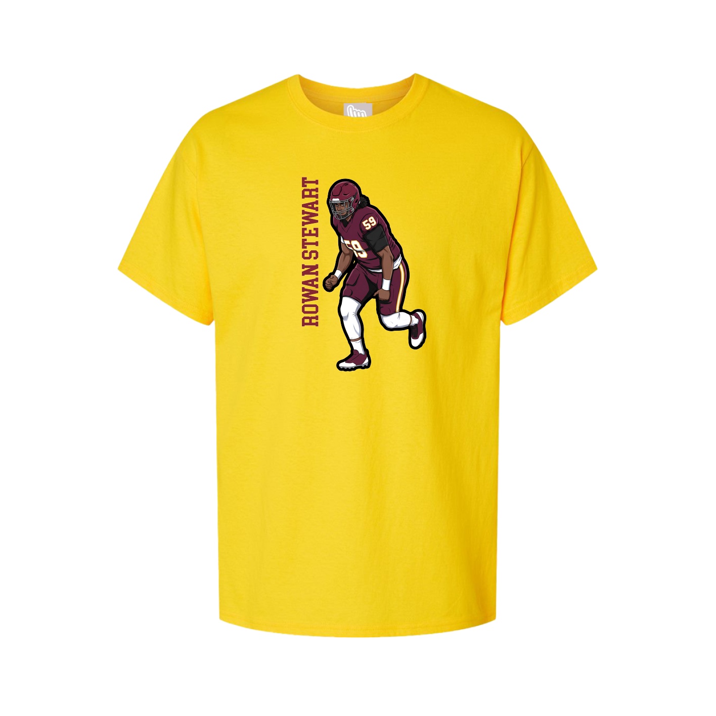 Youth Tee — Name Vertical in Gold