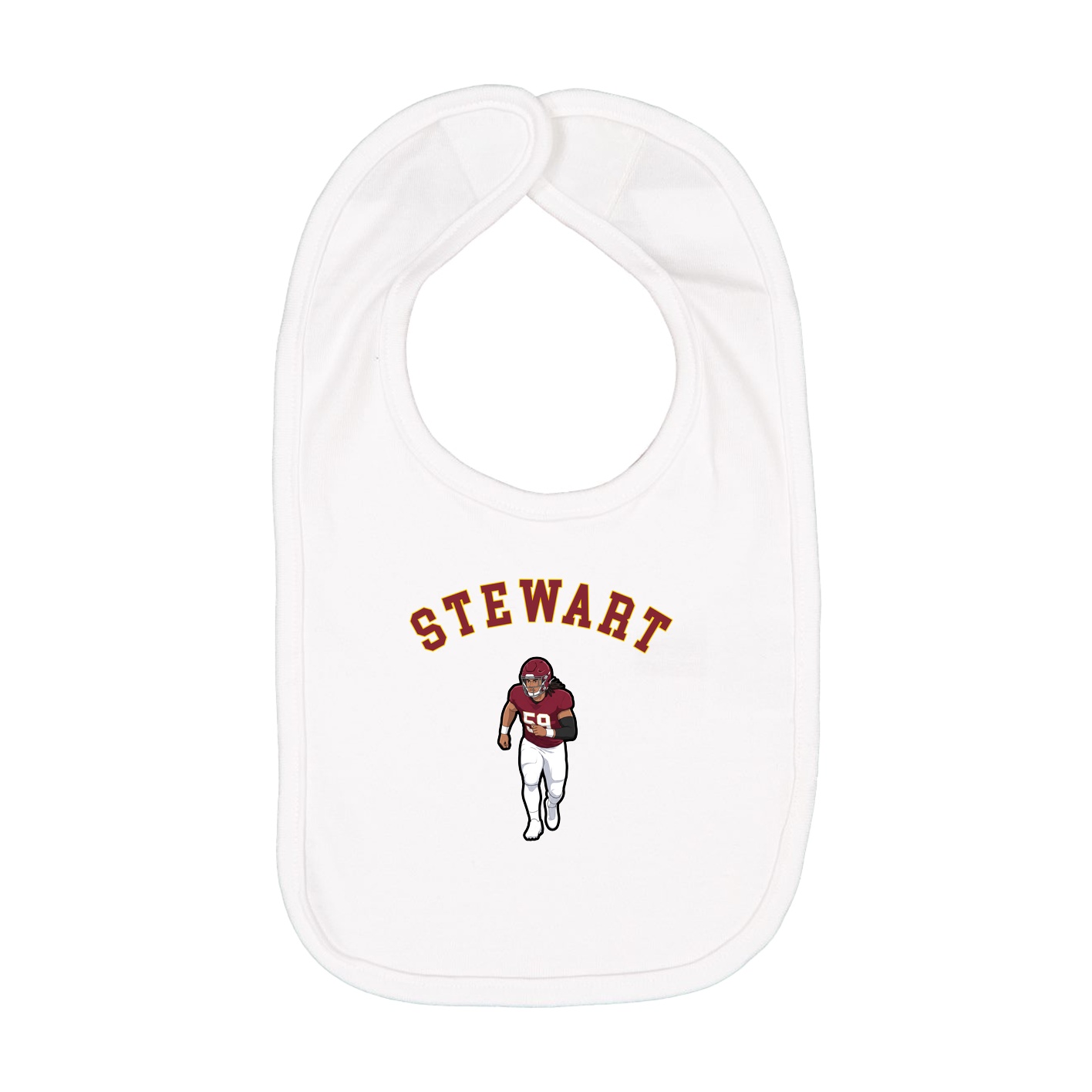 Infant Bib — Shirsey Arch in White
