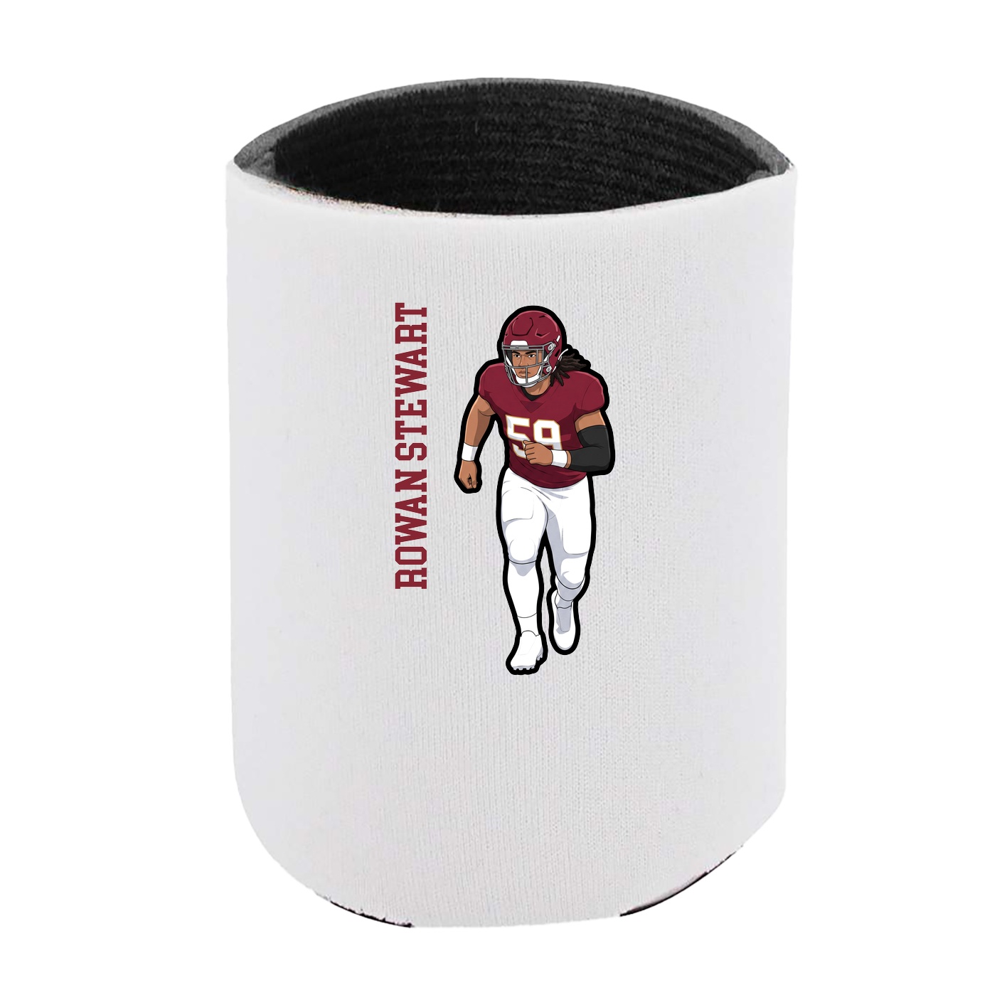 Can Holder — Name Vertical in White