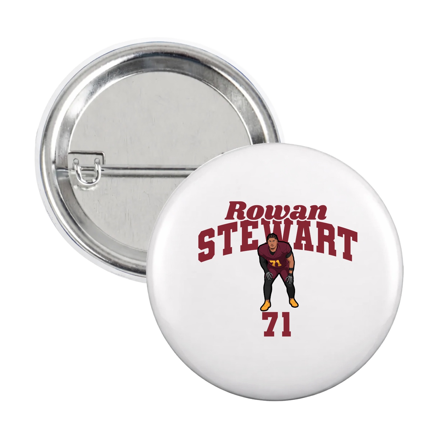 Game Day Button — Signature Arch in White