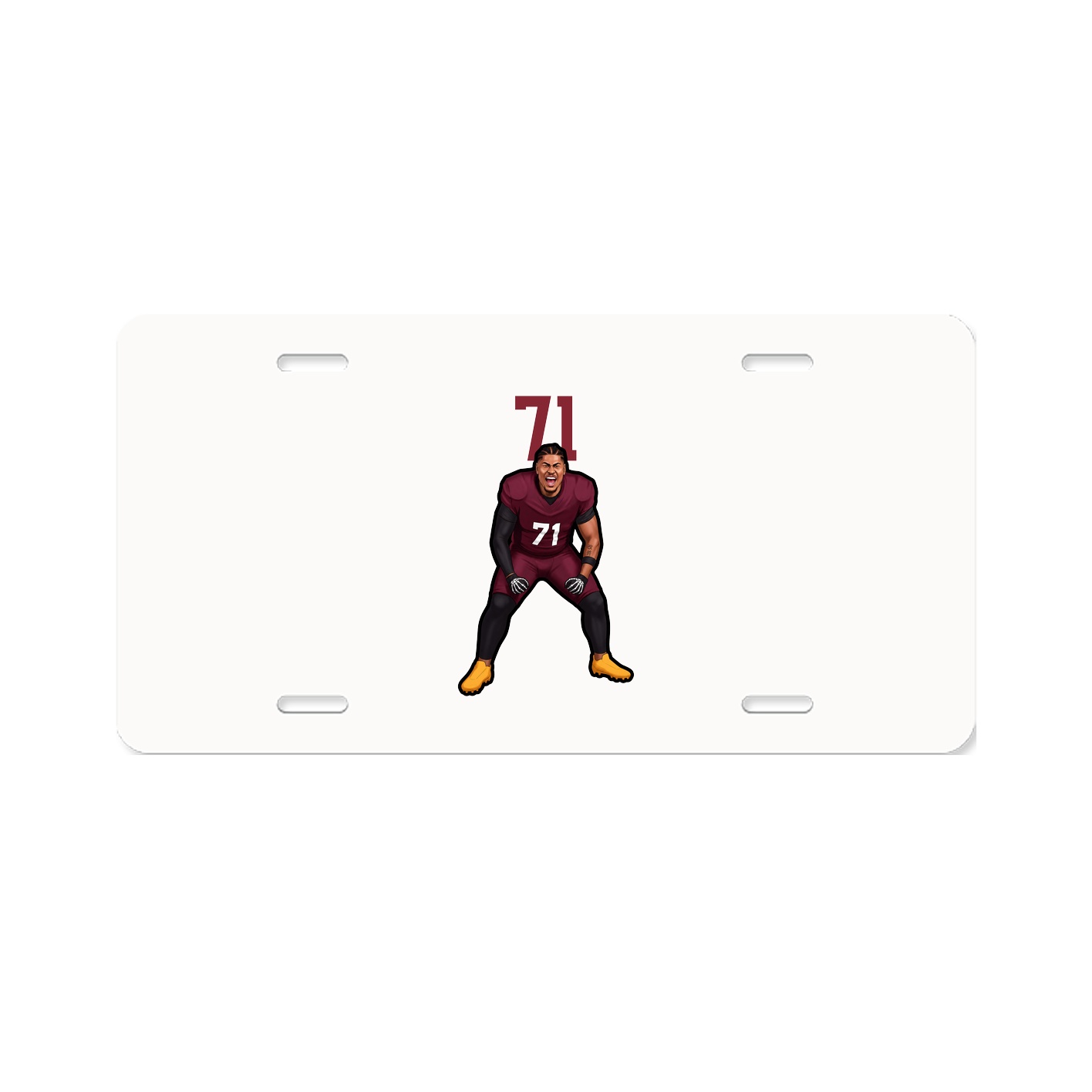 License Plate — Number Top in Classic